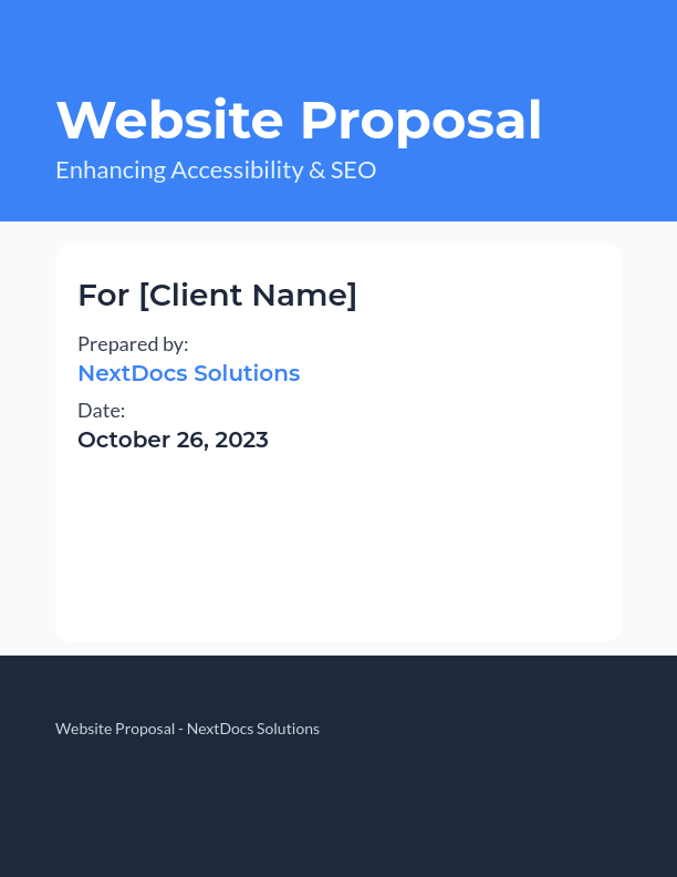 Accessibility & SEO Website Proposal for SMBs