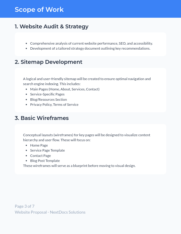 Accessibility & SEO Website Proposal for SMBs