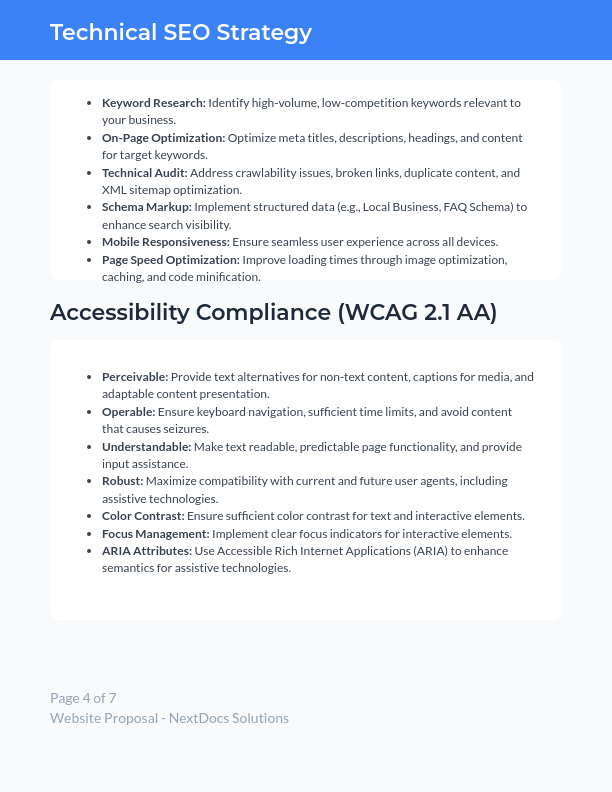 Accessibility & SEO Website Proposal for SMBs