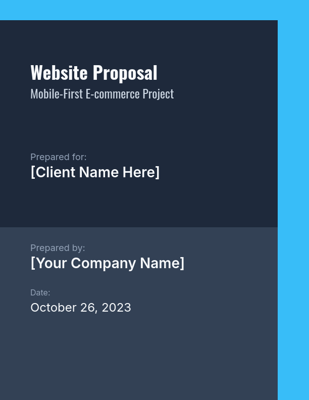 Mobile-first E-commerce Website Proposal