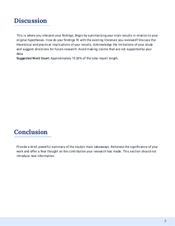 Undergraduate Academic Report: Methods Emphasis