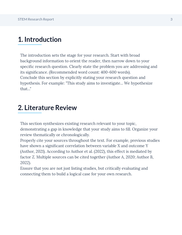 Undergraduate STEM Research Methods Report