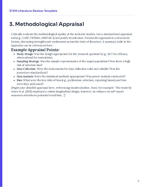 STEM Literature Review: Methods & Gaps