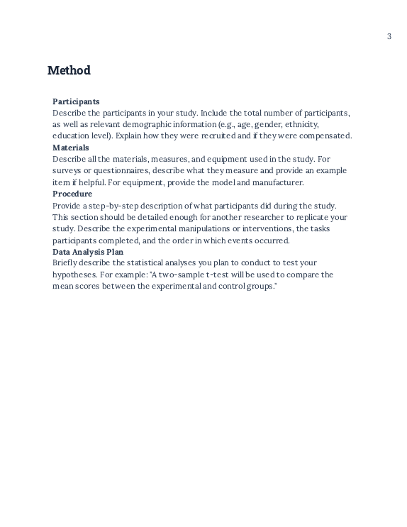 Academic Lab Methods & Results Report