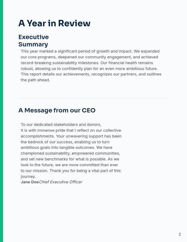 Annual Sustainability & Impact Report