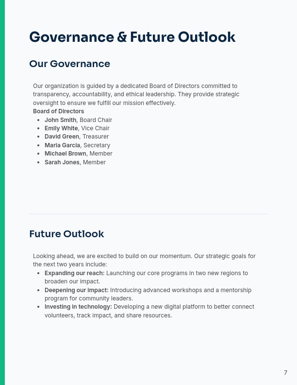 Annual Sustainability & Impact Report