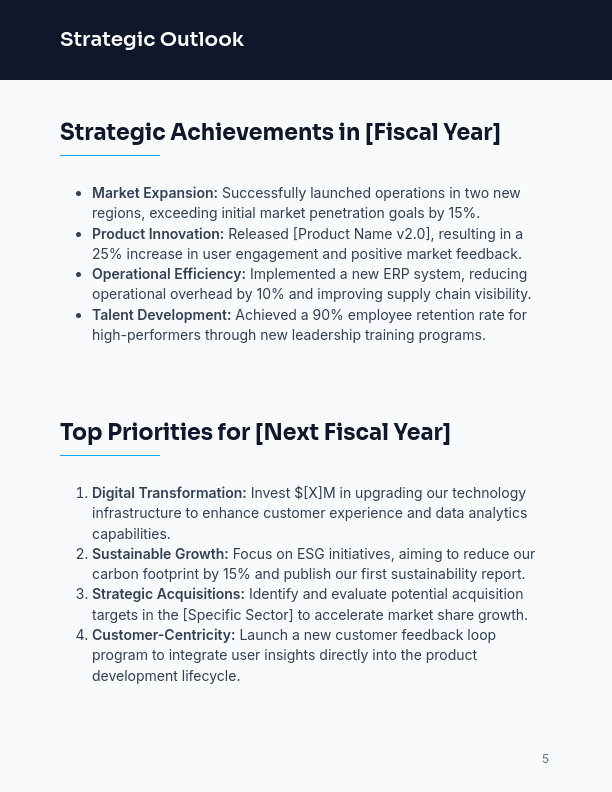 Annual Strategic Review for Boards