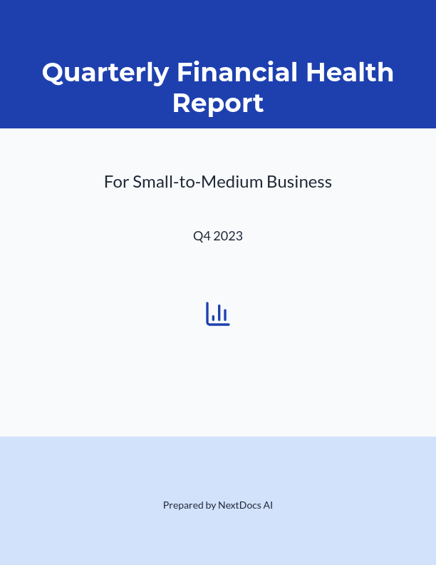 Quarterly Financial Health Report - SMB