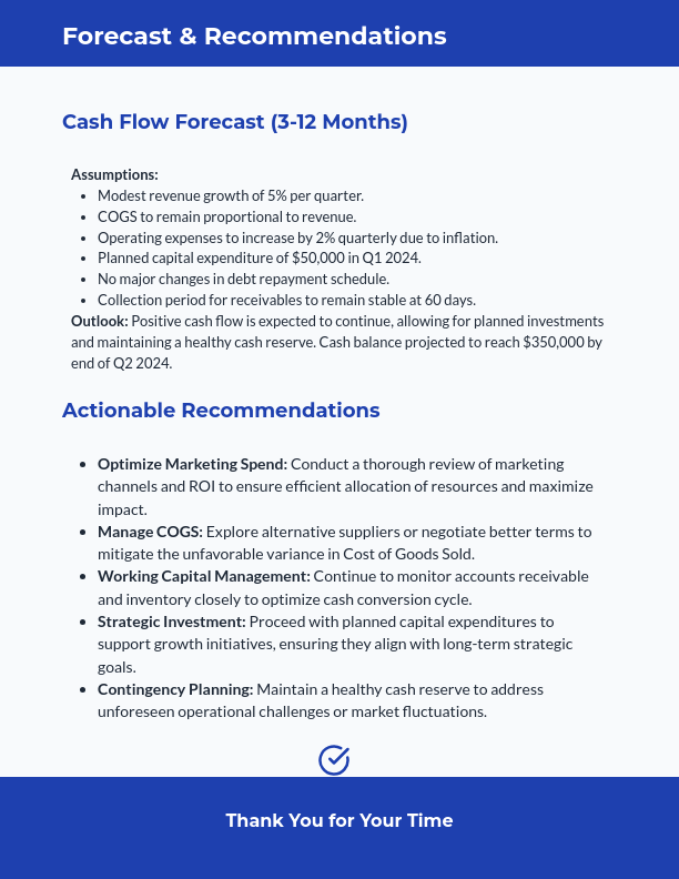 Quarterly Financial Health Report - SMB