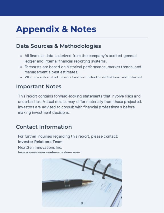 Quarterly Financial Performance Summary