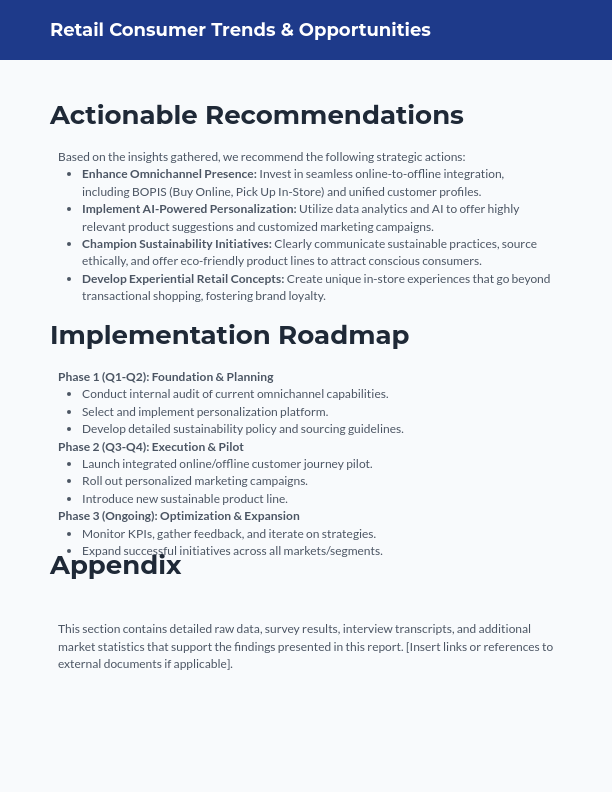 Retail Consumer Market Trends & Opportunities