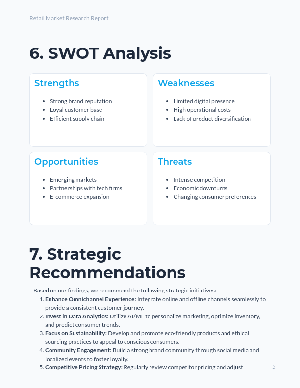 Retail Consumer Trends & Competitor Insights