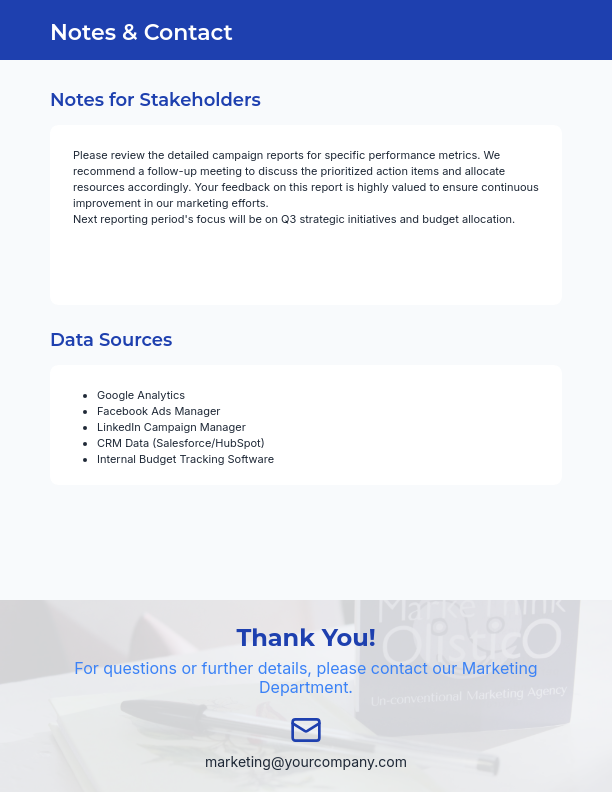 Monthly Marketing and Growth Report