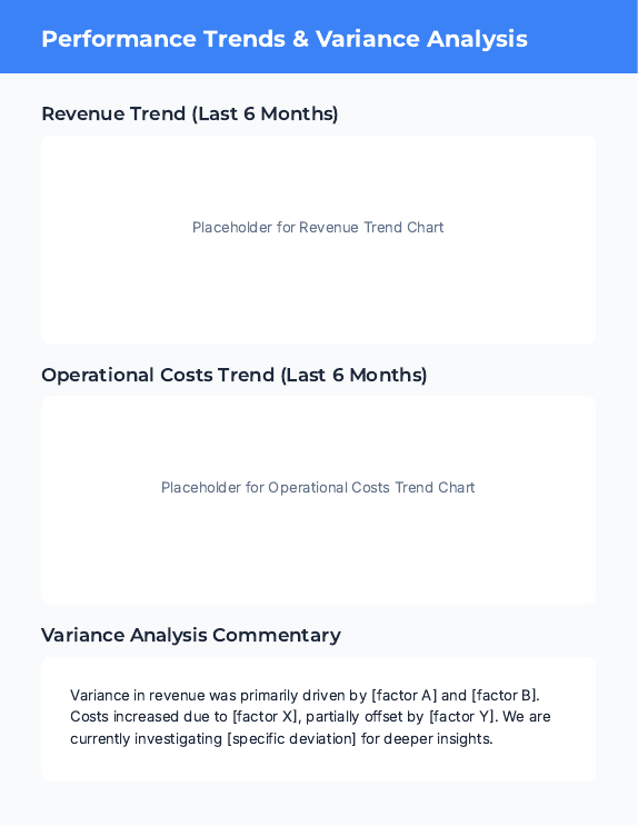 Monthly Ops Performance Brief for Executives
