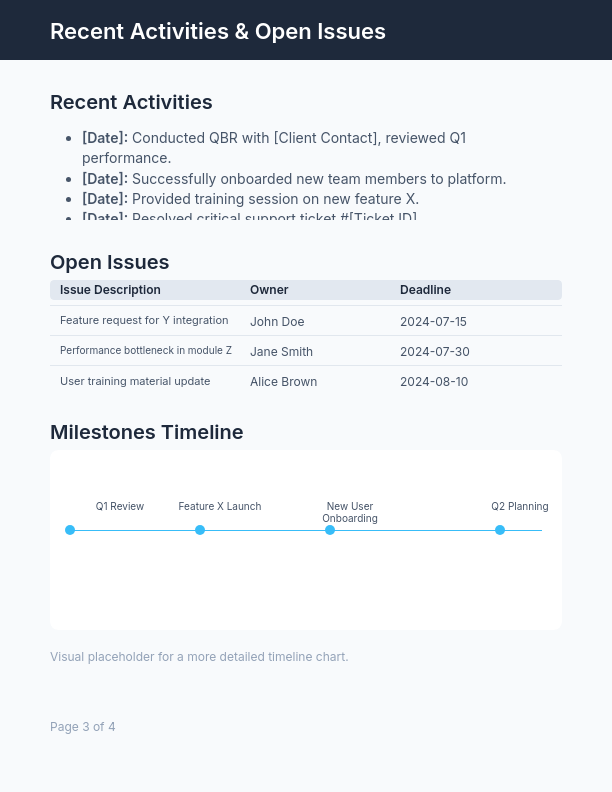 Progress Report - Customer Success Focus
