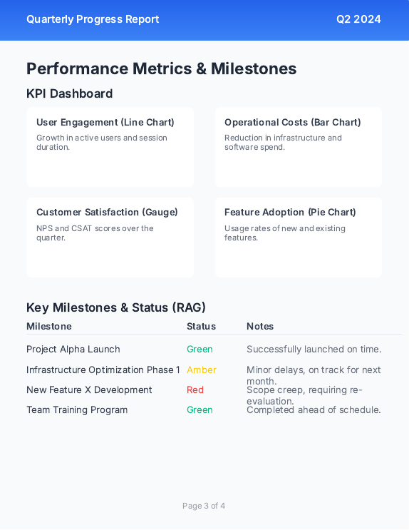 Quarterly Progress Report for Remote Teams