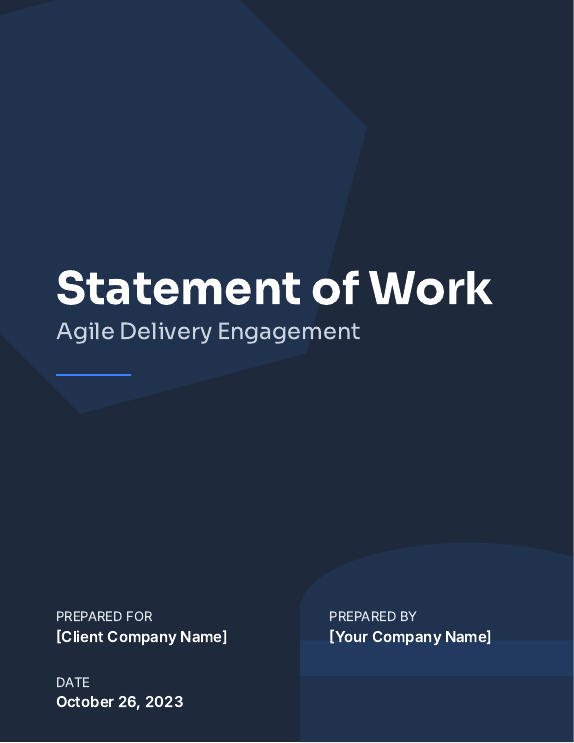Consulting Statement of Work — Agile Delivery
