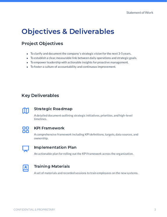 Consulting SOW: Strategic Advisory & KPIs