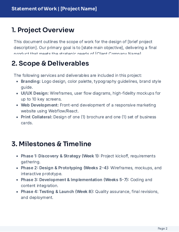 Design SOW for Creative Agencies & Freelancers