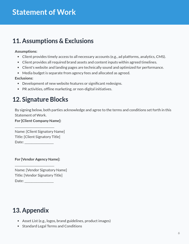 Marketing SOW — Digital Campaign Launch