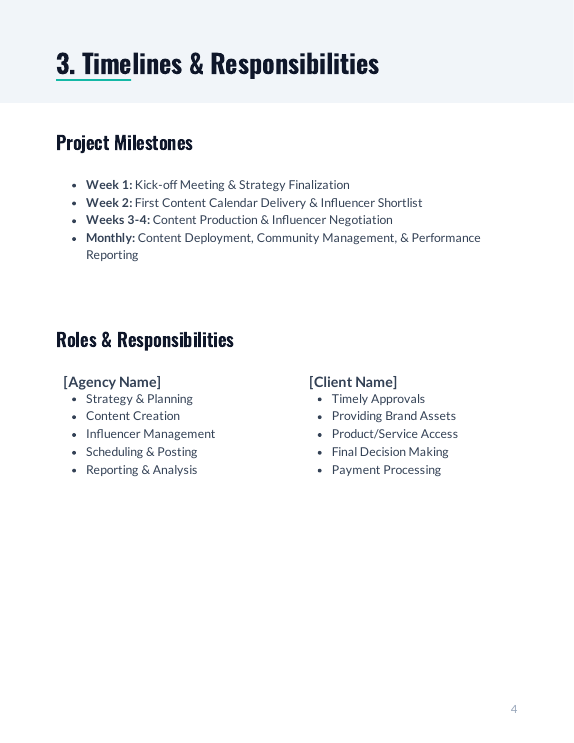 Marketing SOW: Social & Influencer Campaigns