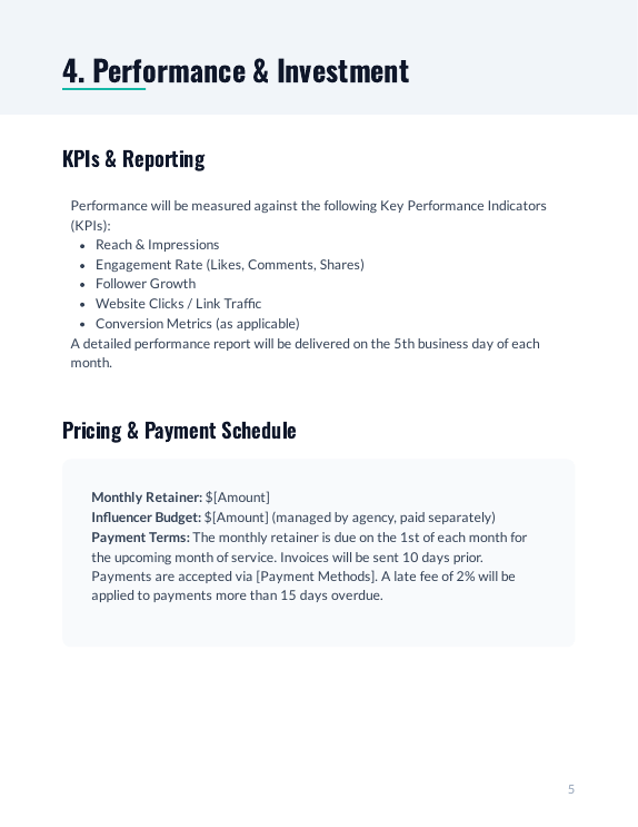 Marketing SOW: Social & Influencer Campaigns