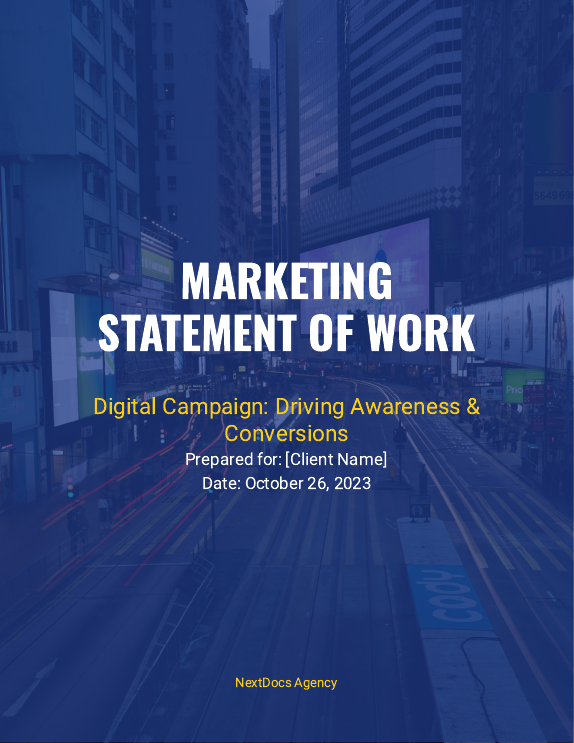 Marketing SOW - Digital Campaign Scope & KPIs