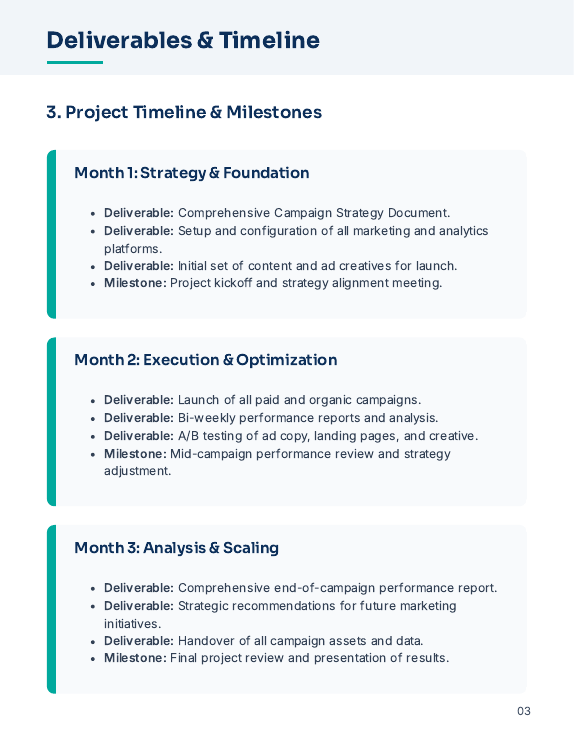 Marketing SOW for Agency Campaign Execution