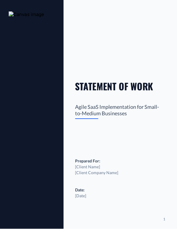 SaaS Agile Implementation SOW for SMBs