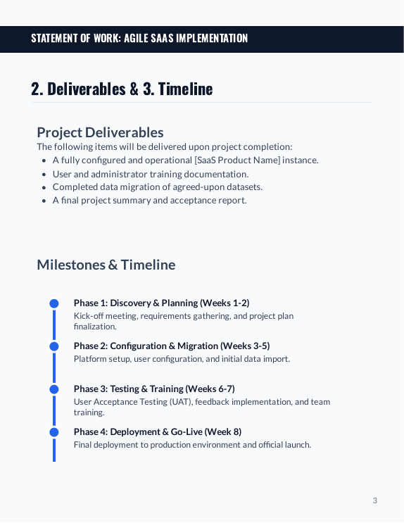 SaaS Agile Implementation SOW for SMBs