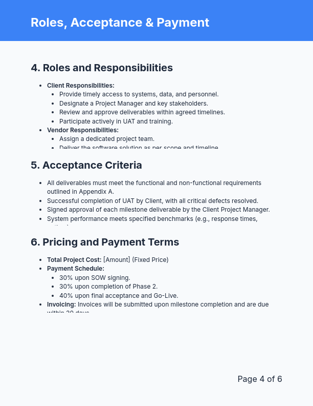 Software Implementation SOW for Agile Teams