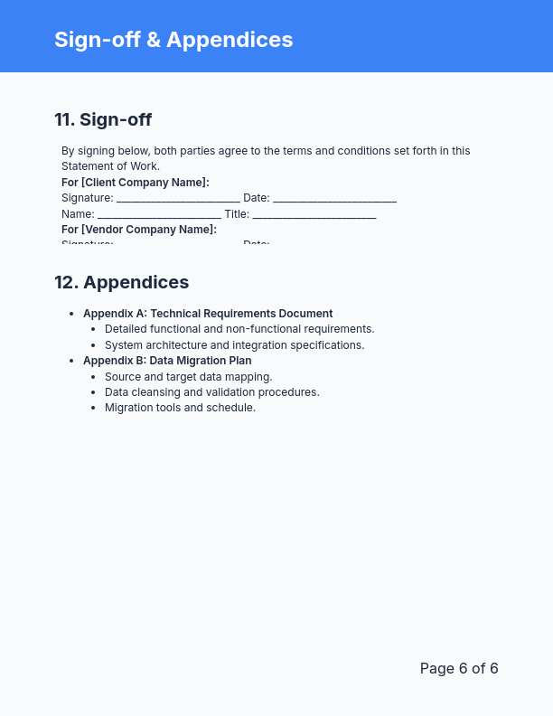 Software Implementation SOW for Agile Teams