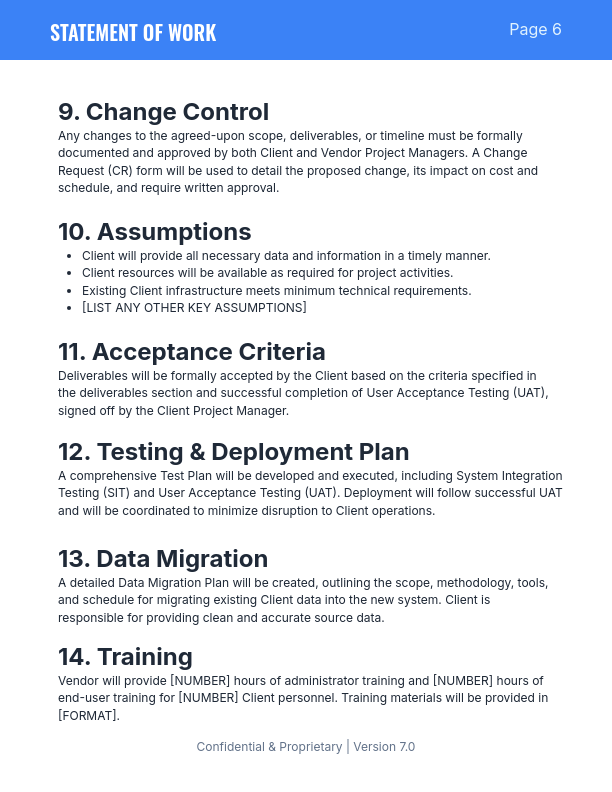 SOW v7 - Software Implementation for SMBs