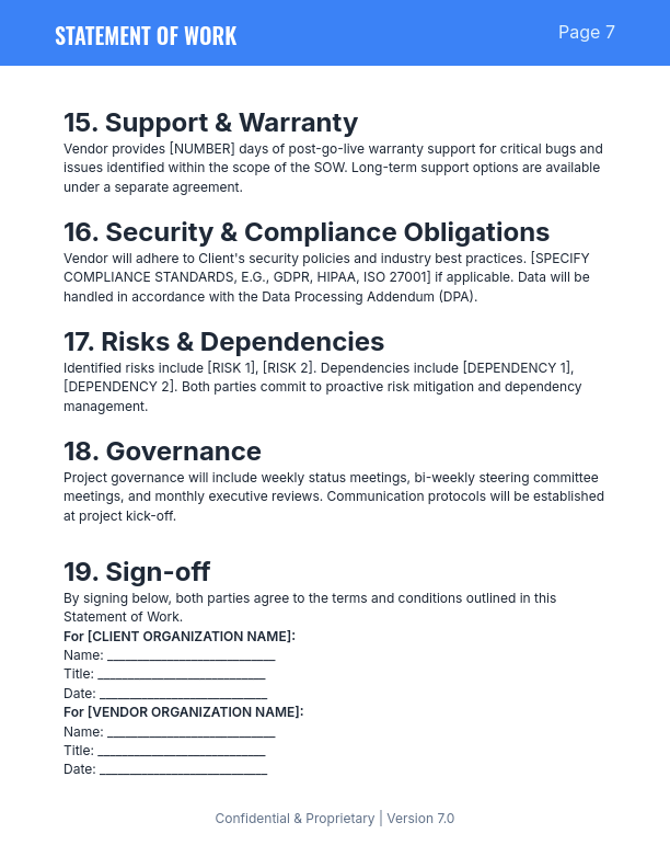 SOW v7 - Software Implementation for SMBs