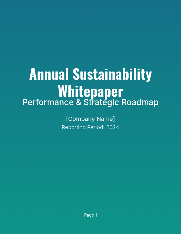 Annual Sustainability Whitepaper: Key Insights
