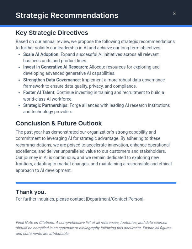 Annual AI Strategy Whitepaper for Execs