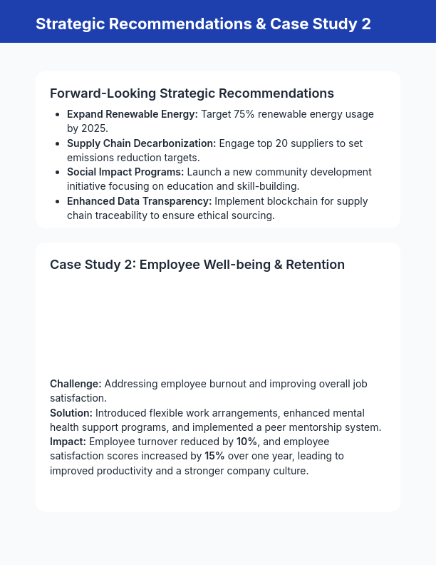 Annual ESG Impact Report for Investors