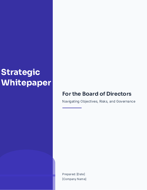Board Strategic Risk & Governance Brief