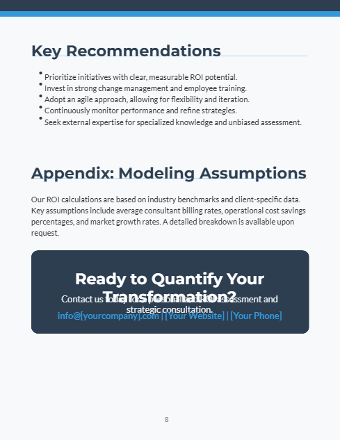 Digital Transformation ROI for Consultancies