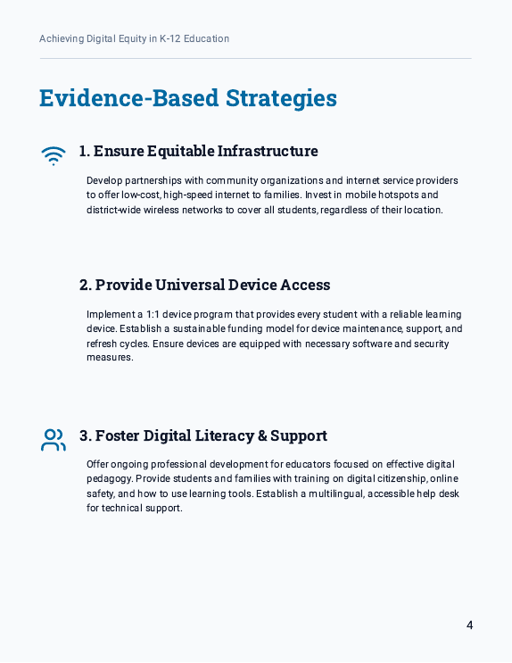 Digital Equity Whitepaper for K-12 Schools