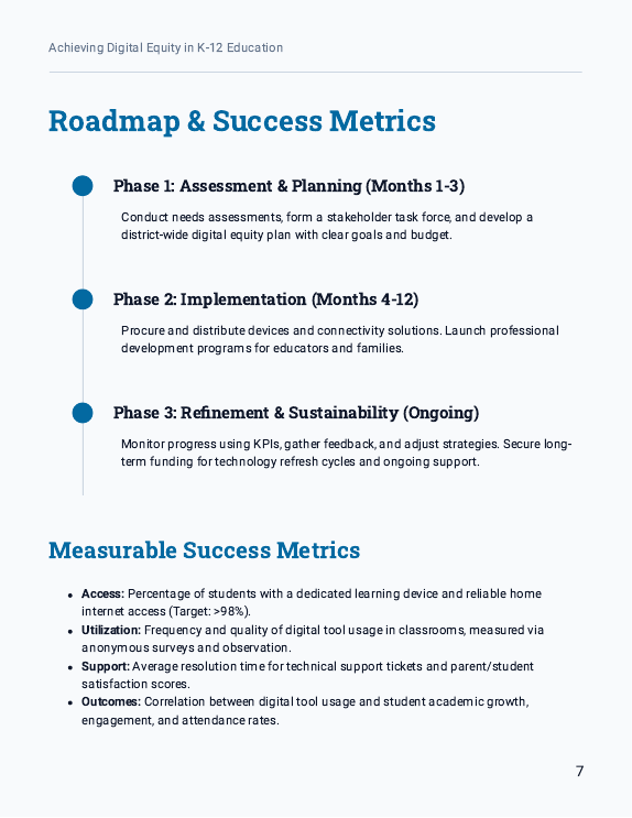 Digital Equity Whitepaper for K-12 Schools