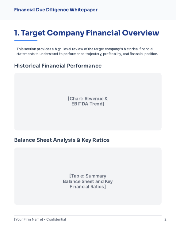 Mid-Market M&A Financial Due Diligence