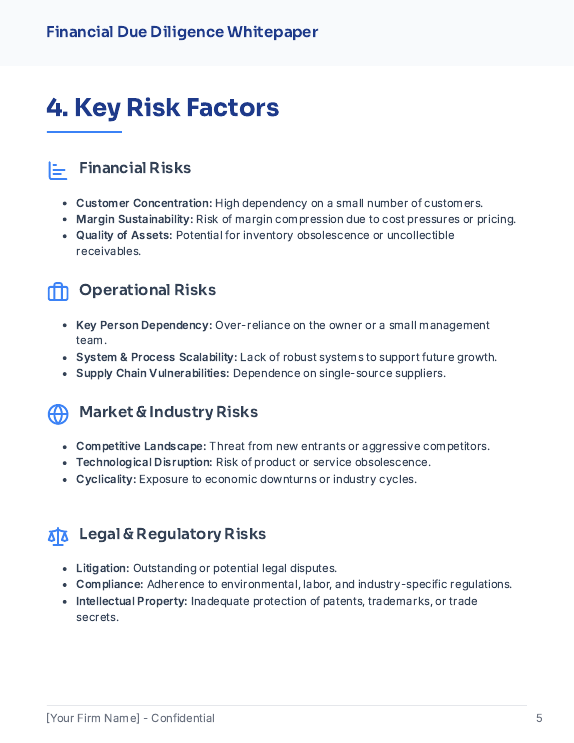 Mid-Market M&A Financial Due Diligence