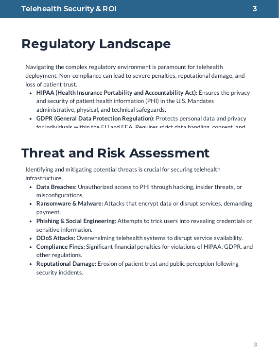 Telehealth Security & ROI Whitepaper