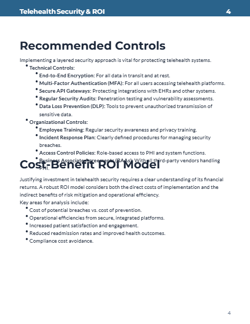 Telehealth Security & ROI Whitepaper
