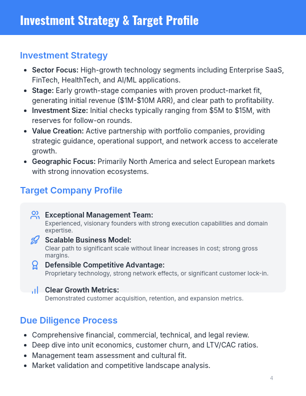 Return Thesis for Early Growth Investors
