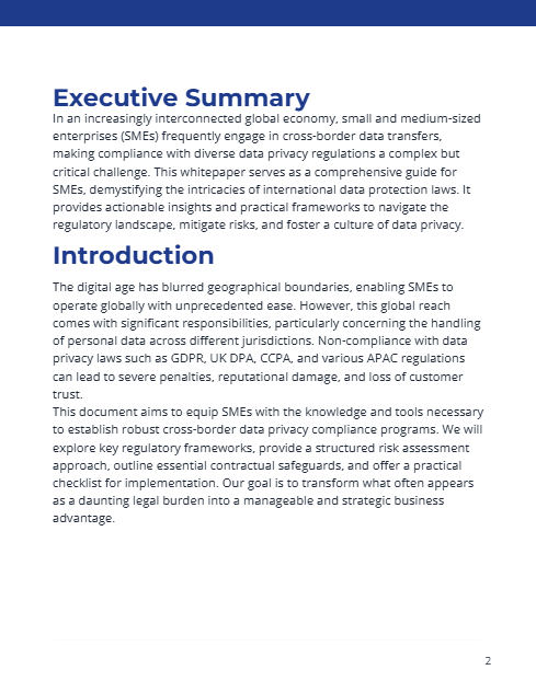 Cross-Border Data Privacy for SMEs
