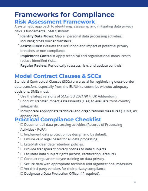 Cross-Border Data Privacy for SMEs