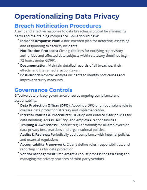 Cross-Border Data Privacy for SMEs