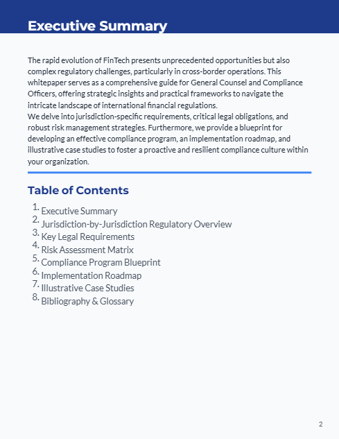 Cross-Border Compliance for FinTech Firms